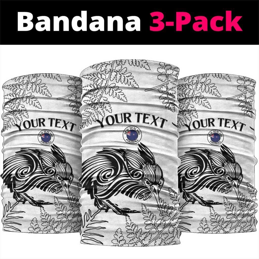 Custom New Zealand Kiwi Football Neck Gaiter Aotearoa Silver Fern LT14 package One Size: 25*50cm White - Polynesian Pride