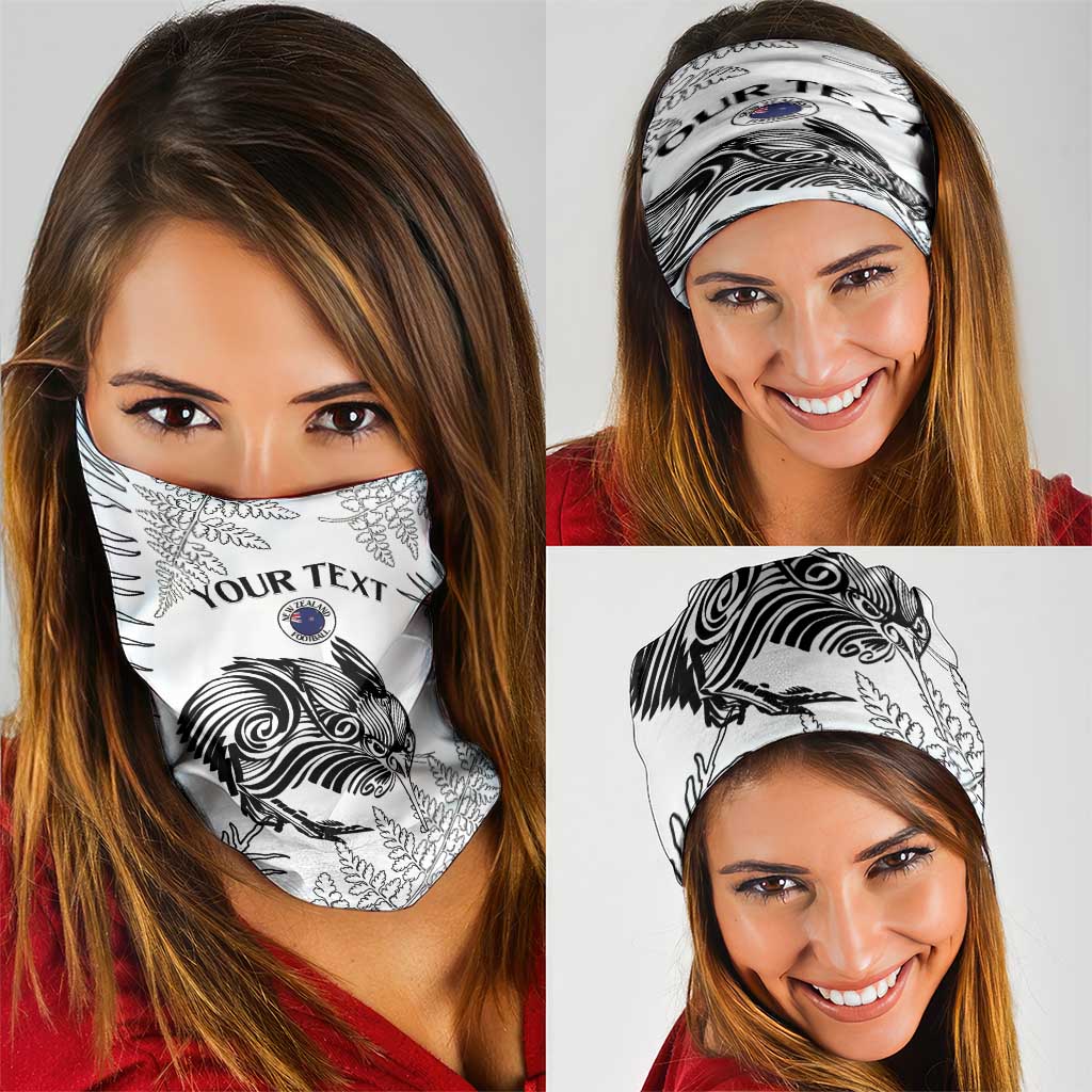 Custom New Zealand Kiwi Football Neck Gaiter Aotearoa Silver Fern LT14 - Polynesian Pride