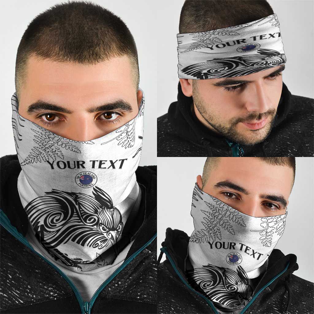 Custom New Zealand Kiwi Football Neck Gaiter Aotearoa Silver Fern LT14 - Polynesian Pride
