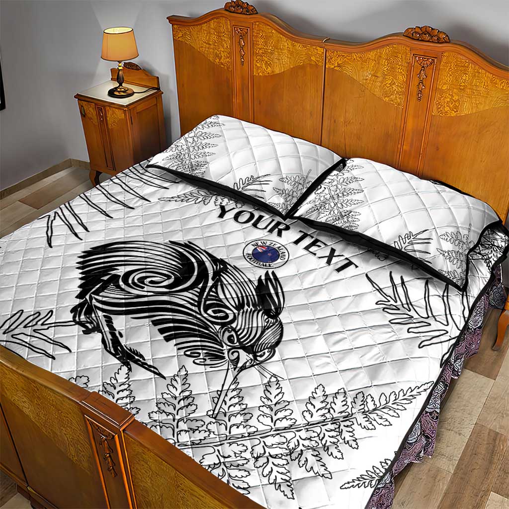 Custom New Zealand Kiwi Football Quilt Bed Set Aotearoa Silver Fern LT14 - Polynesian Pride