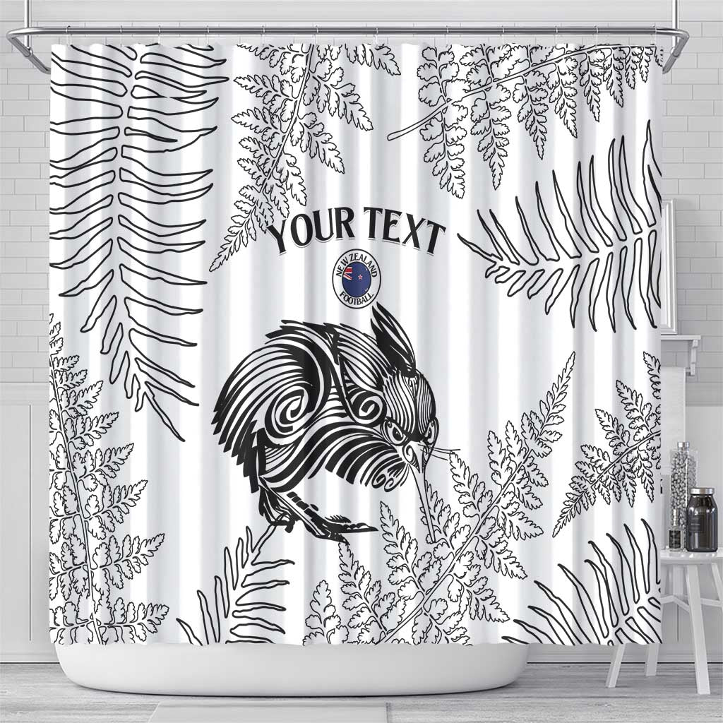 Custom New Zealand Kiwi Football Shower Curtain Aotearoa Silver Fern LT14 - Polynesian Pride