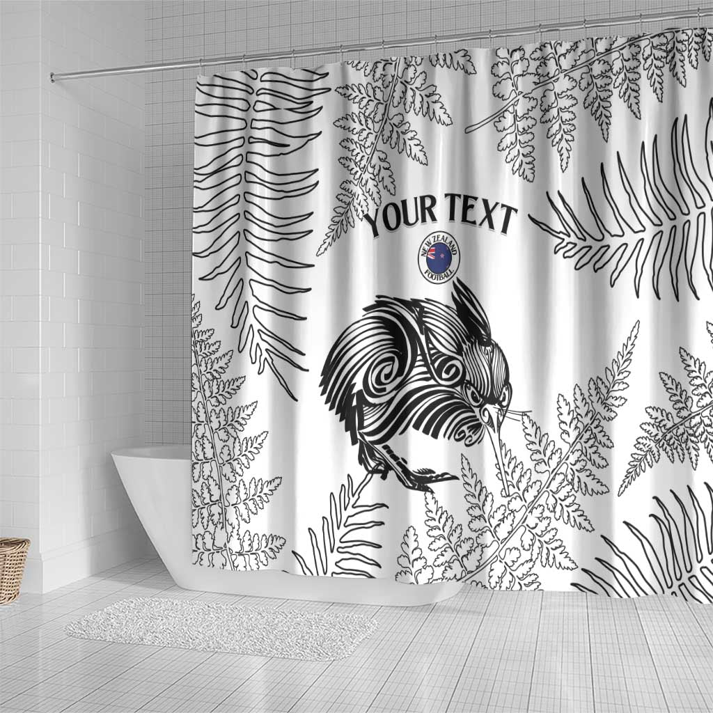 Custom New Zealand Kiwi Football Shower Curtain Aotearoa Silver Fern LT14 - Polynesian Pride