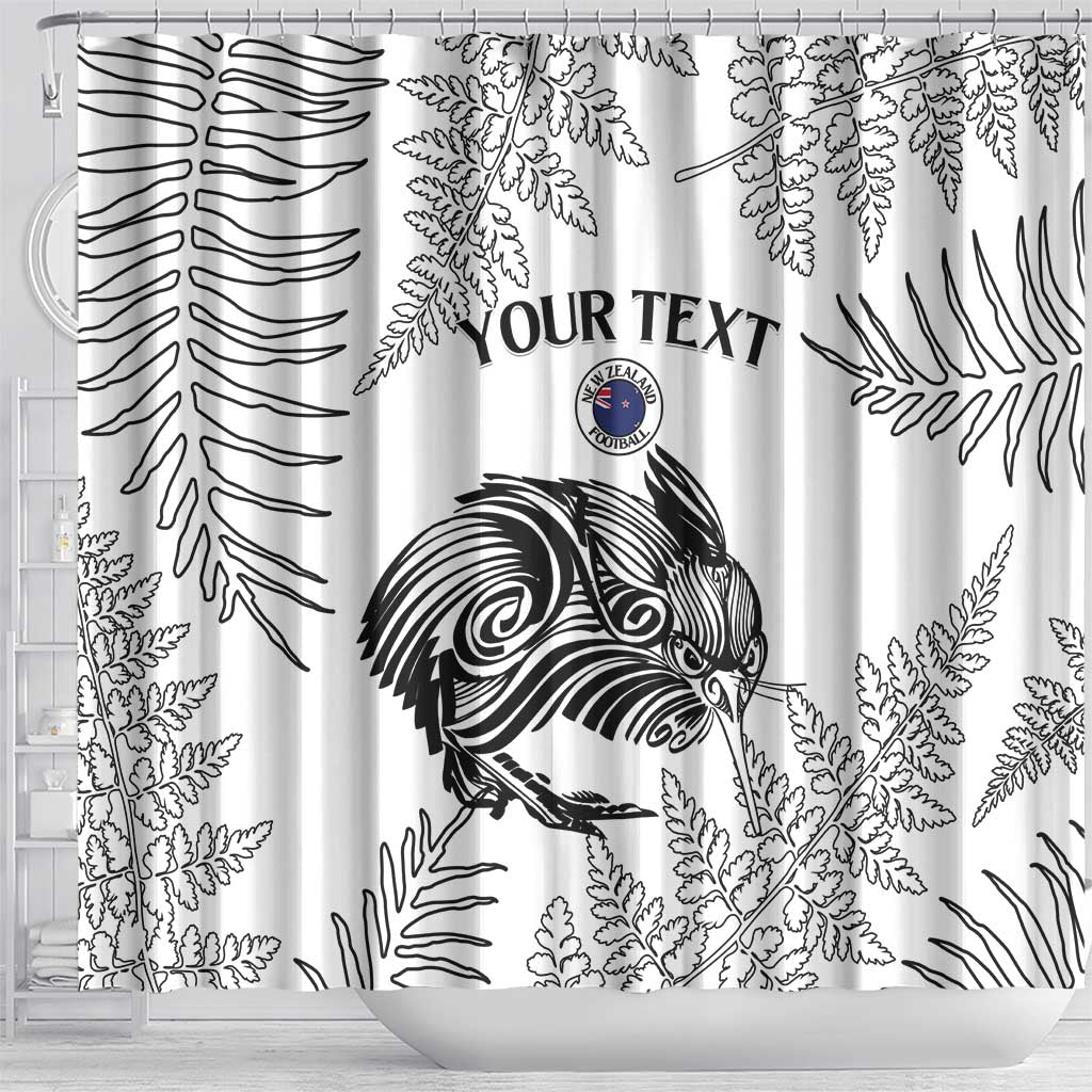 Custom New Zealand Kiwi Football Shower Curtain Aotearoa Silver Fern LT14 - Polynesian Pride