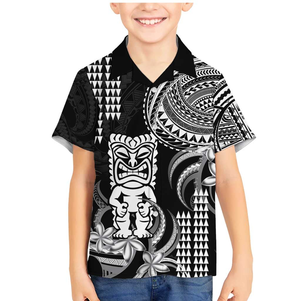 Hawaii Ku God Family Matching Mermaid Dress and Hawaiian Shirt Kakau Mix Polynesian Tattoo