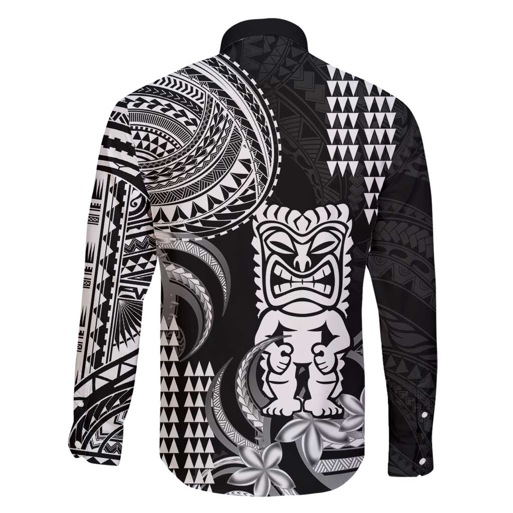 Hawaii Ku God Family Matching Short Sleeve Bodycon Dress and Hawaiian Shirt Kakau Mix Polynesian Tattoo