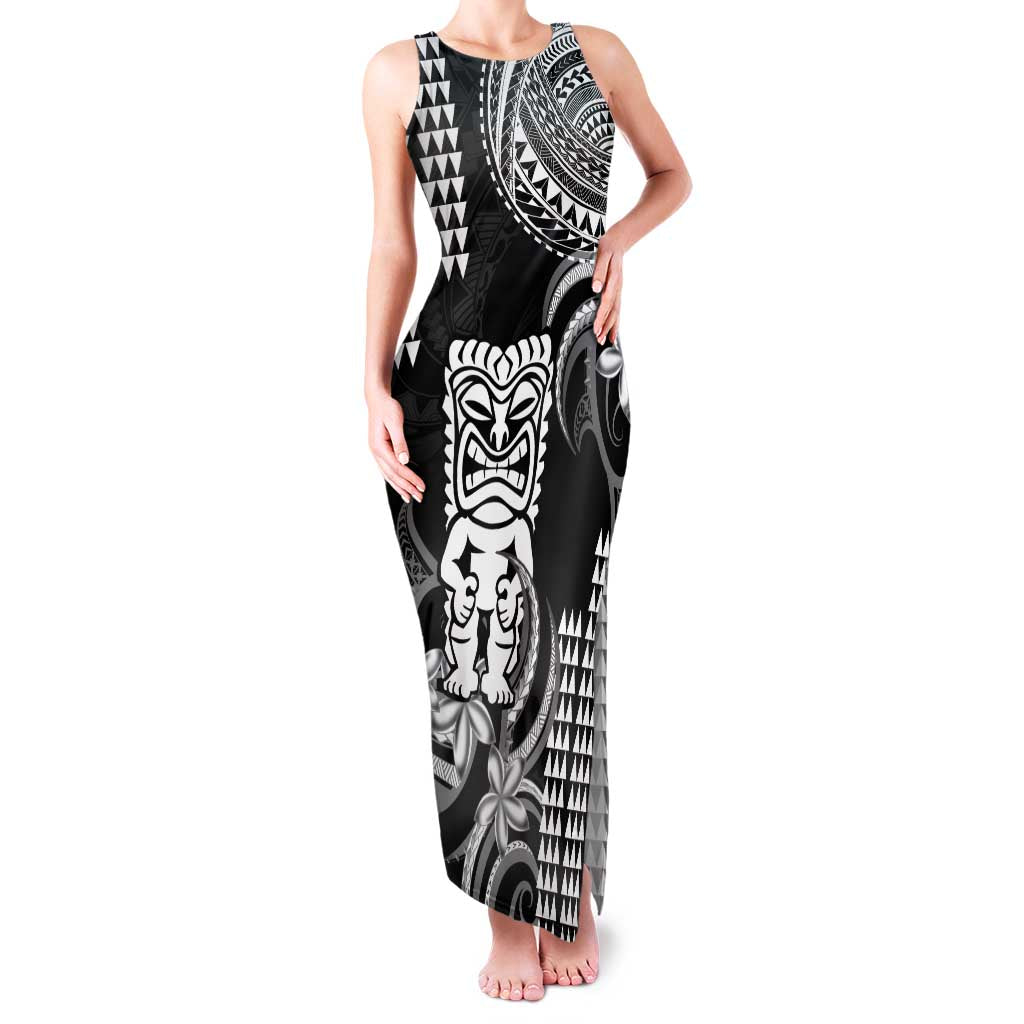 Hawaii Ku God Family Matching Tank Maxi Dress and Hawaiian Shirt Kakau Mix Polynesian Tattoo