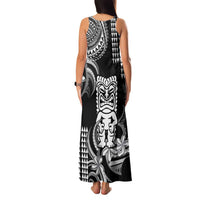 Hawaii Ku God Family Matching Tank Maxi Dress and Hawaiian Shirt Kakau Mix Polynesian Tattoo