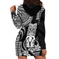 Hawaii Ku God Hoodie Dress Kakau Mix Polynesian Tattoo