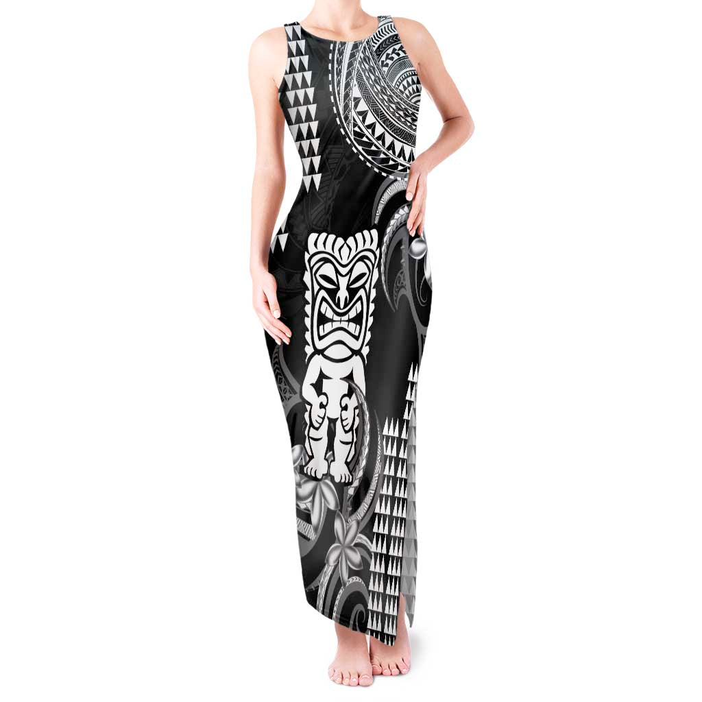 Hawaii Ku God Tank Maxi Dress Kakau Mix Polynesian Tattoo