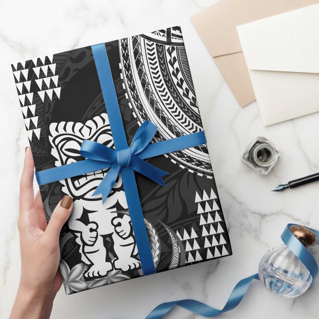 Hawaii Ku God Wrapping Paper Kakau Mix Polynesian Tattoo - Polynesian Pride