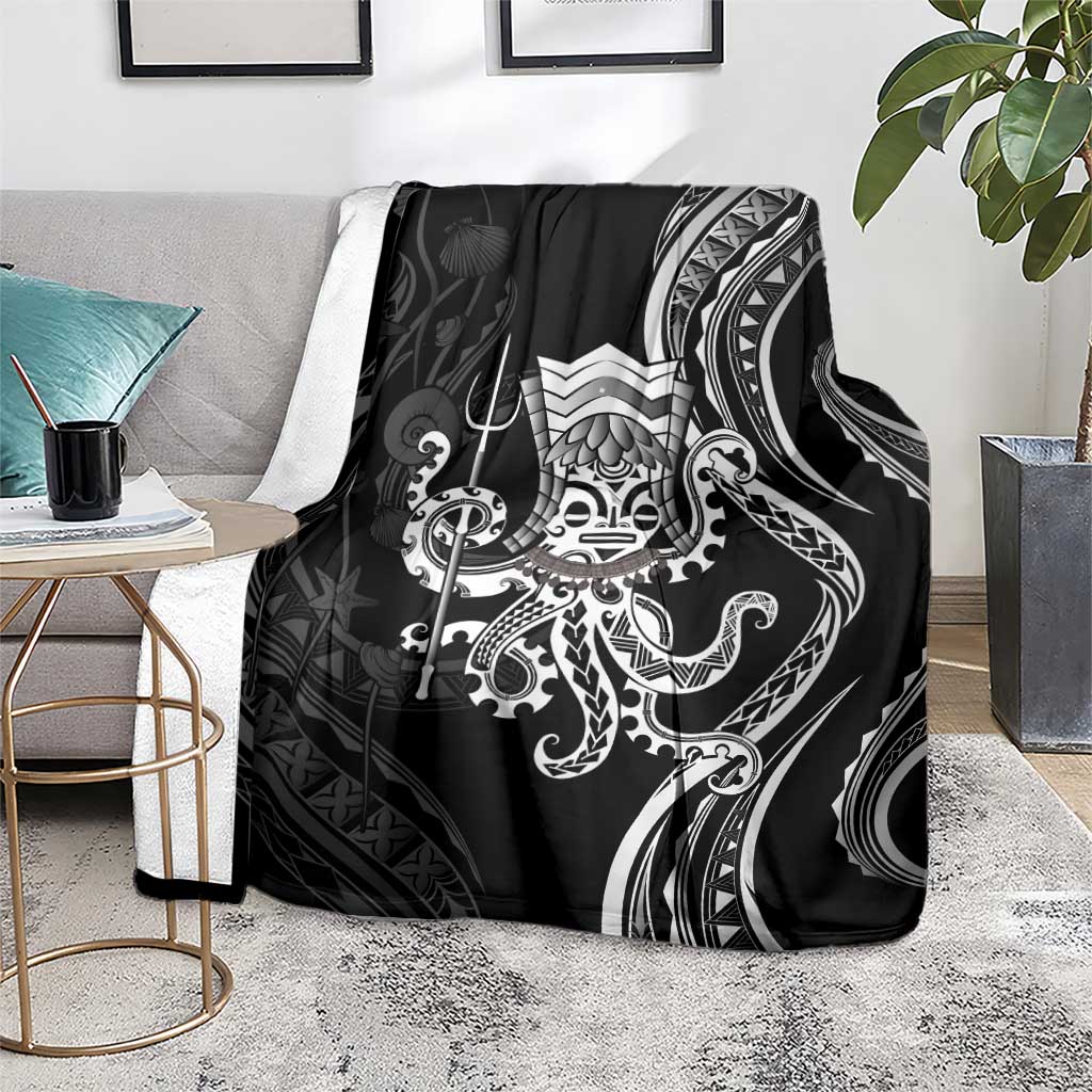 Black Hawaii Kanaloa God Blanket Hawaiian Octopus LT14 - Polynesian Pride