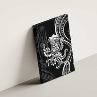 Black Hawaii Kanaloa God Canvas Wall Art Hawaiian Octopus