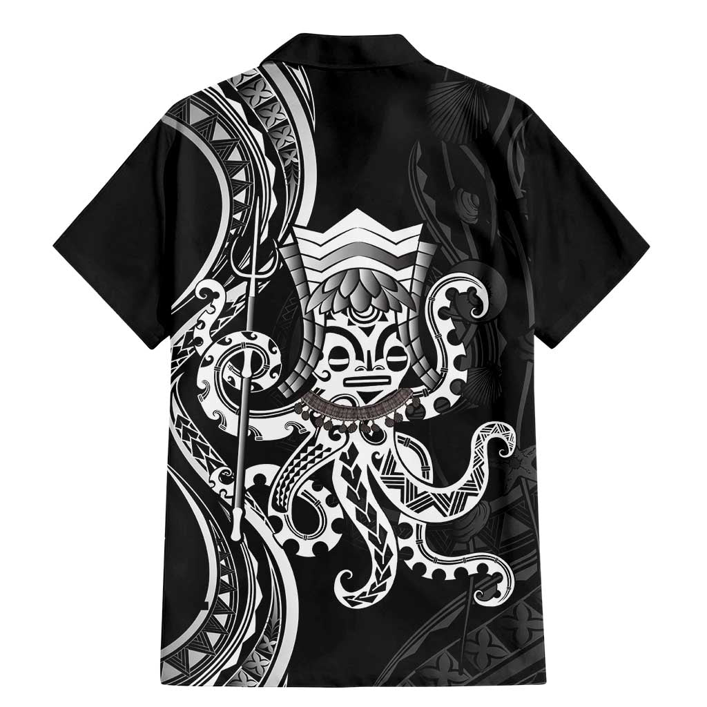 Black Hawaii Kanaloa God Family Matching Mermaid Dress and Hawaiian Shirt Hawaiian Octopus LT14 - Polynesian Pride