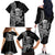 Black Hawaii Kanaloa God Family Matching Off The Shoulder Long Sleeve Dress and Hawaiian Shirt Hawaiian Octopus