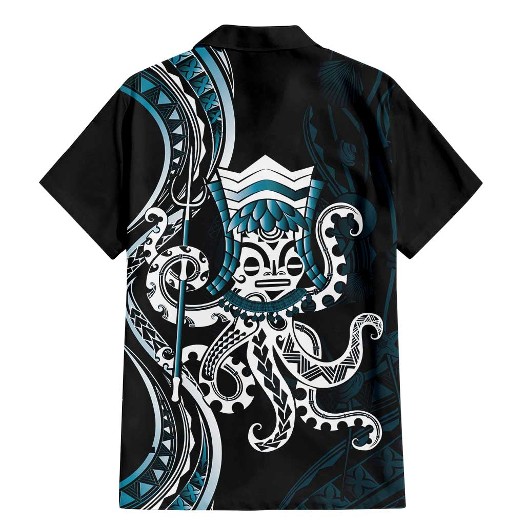 Turquoise Hawaii Kanaloa God Family Matching Mermaid Dress and Hawaiian Shirt Hawaiian Octopus LT14 - Polynesian Pride