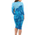 Aloha Hawaii Molokai Island Family Matching Long Sleeve Bodycon Dress and Hawaiian Shirt Hibiscus Tribal Honu Hawaiian Tattoo