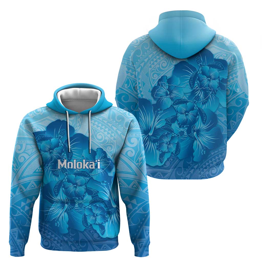 Aloha Hawaii Molokai Island Hoodie Hibiscus Tribal Honu Hawaiian Tattoo