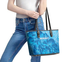 Aloha Hawaii Molokai Island Leather Tote Bag Hibiscus Tribal Honu Hawaiian Tattoo