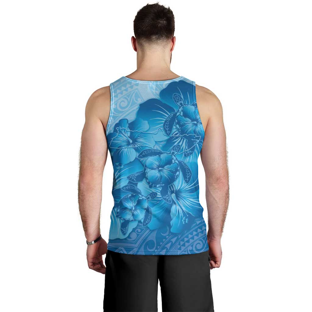Aloha Hawaii Molokai Island Men Tank Top Hibiscus Tribal Honu Hawaiian Tattoo