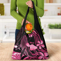 Aloha Hawaii Maui Grocery Bag Valley Isle Humpback Whale Black