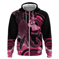 Aloha Hawaii Maui Hoodie Valley Isle Humpback Whale Black