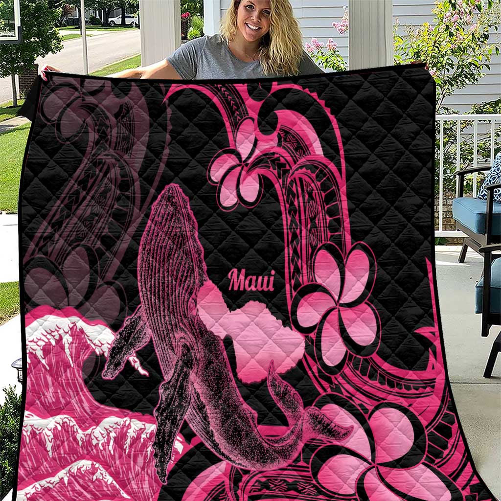 Aloha Hawaii Maui Quilt Valley Isle Humpback Whale Black