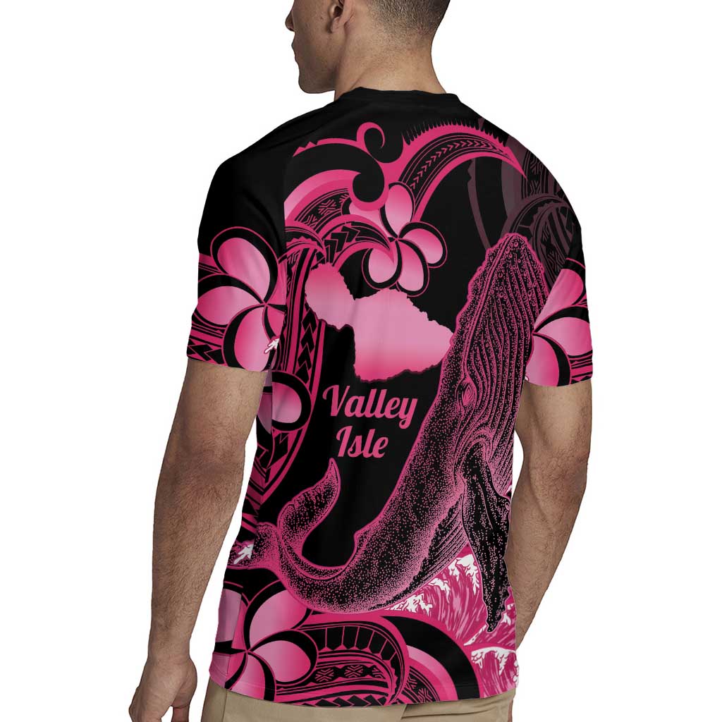 Aloha Hawaii Maui Rugby Jersey Valley Isle Humpback Whale Black
