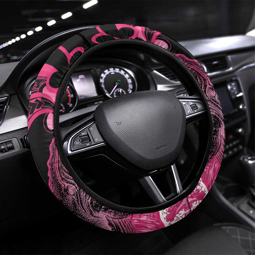 Aloha Hawaii Maui Steering Wheel Cover Valley Isle Humpback Whale Black