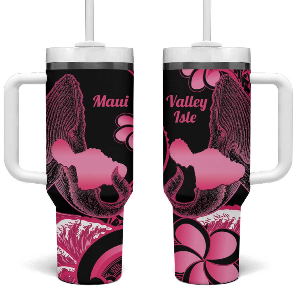 Aloha Hawaii Maui Tumbler With Handle Valley Isle Humpback Whale Black