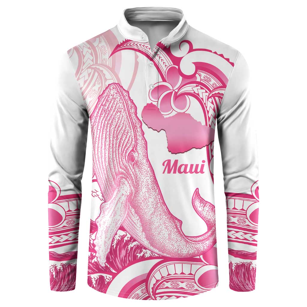 Aloha Hawaii Maui Button Sweatshirt Valley Isle Humpback Whale White