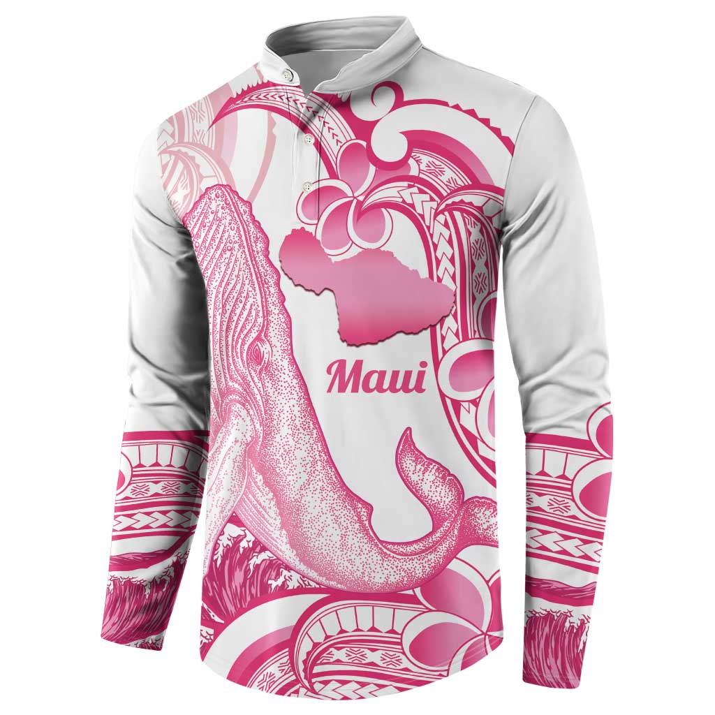 Aloha Hawaii Maui Button Sweatshirt Valley Isle Humpback Whale White