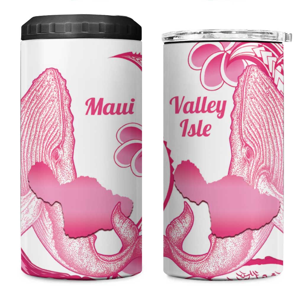 Aloha Hawaii Maui 4 in 1 Can Cooler Tumbler Valley Isle Humpback Whale White