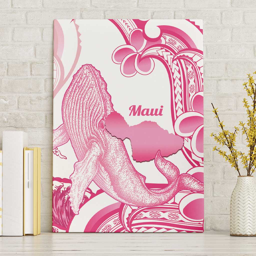 Aloha Hawaii Maui Canvas Wall Art Valley Isle Humpback Whale White