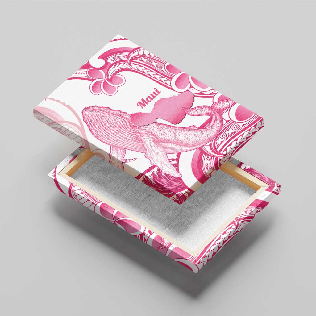 Aloha Hawaii Maui Canvas Wall Art Valley Isle Humpback Whale White