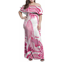 Aloha Hawaii Maui Family Matching Off Shoulder Maxi Dress and Hawaiian Shirt Valley Isle Humpback Whale White