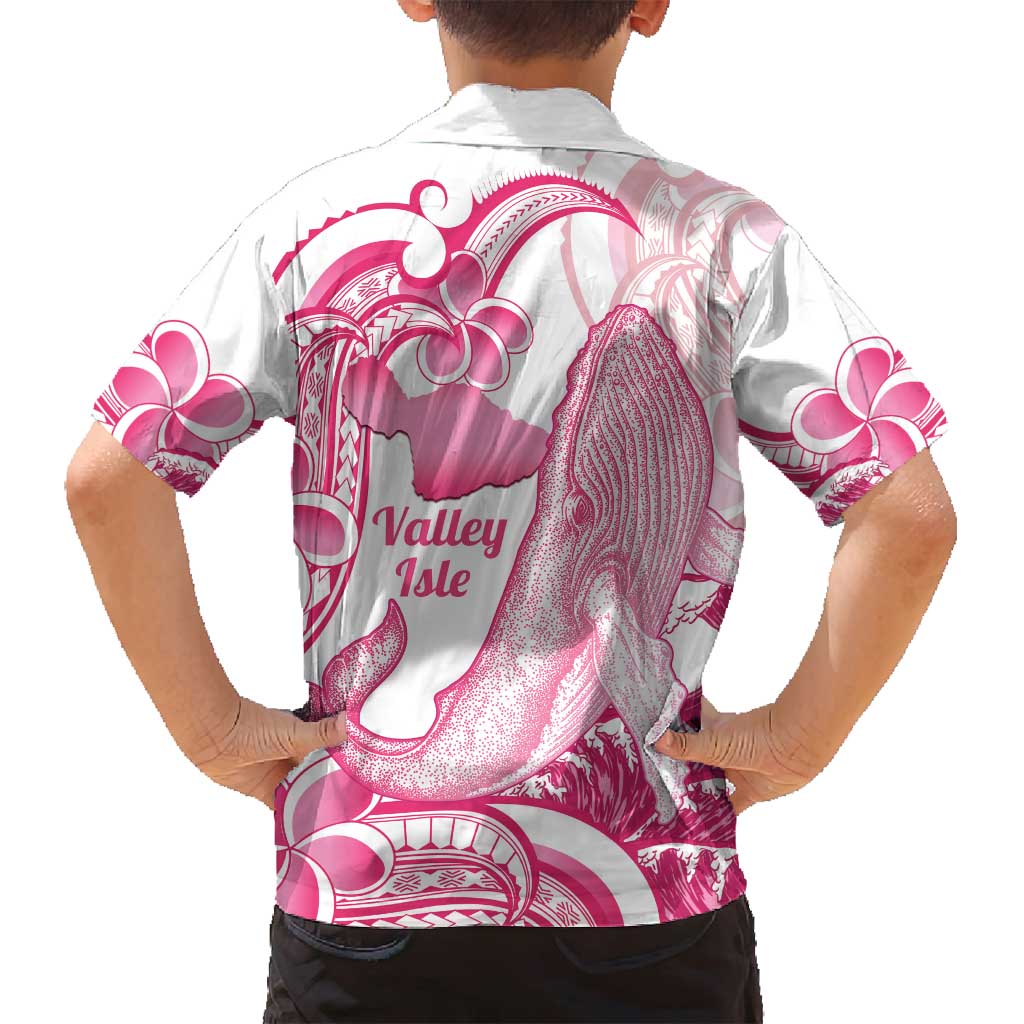 Aloha Hawaii Maui Family Matching Puletasi and Hawaiian Shirt Valley Isle Humpback Whale White