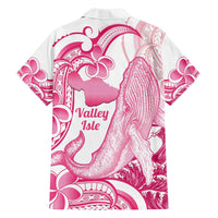 Aloha Hawaii Maui Family Matching Puletasi and Hawaiian Shirt Valley Isle Humpback Whale White