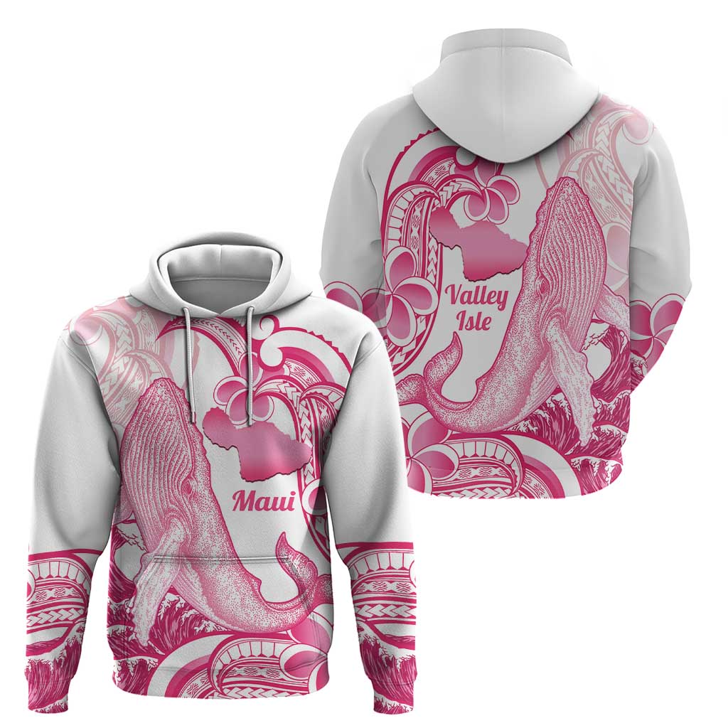 Aloha Hawaii Maui Hoodie Valley Isle Humpback Whale White