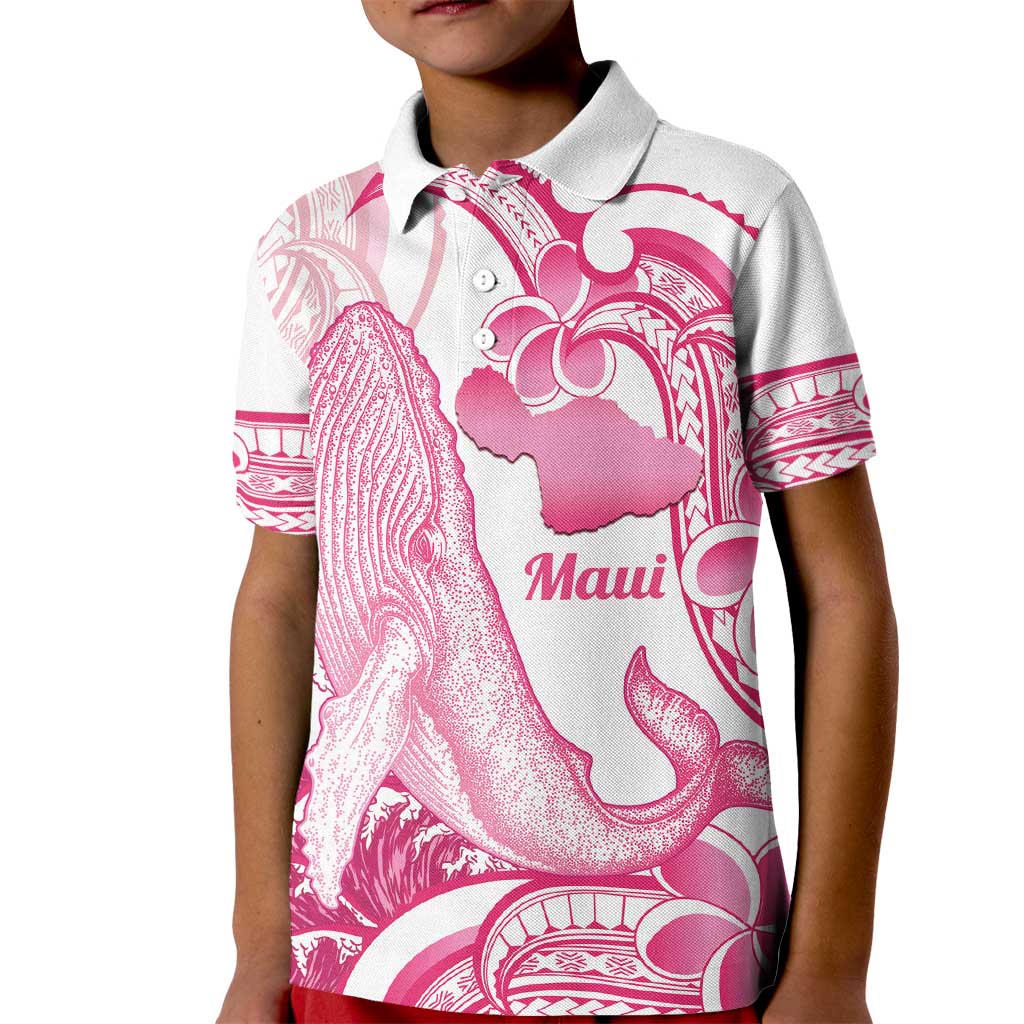 Aloha Hawaii Maui Kid Polo Shirt Valley Isle Humpback Whale White