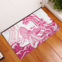 Aloha Hawaii Maui Rubber Doormat Valley Isle Humpback Whale White