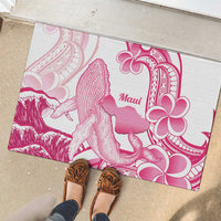 Aloha Hawaii Maui Rubber Doormat Valley Isle Humpback Whale White