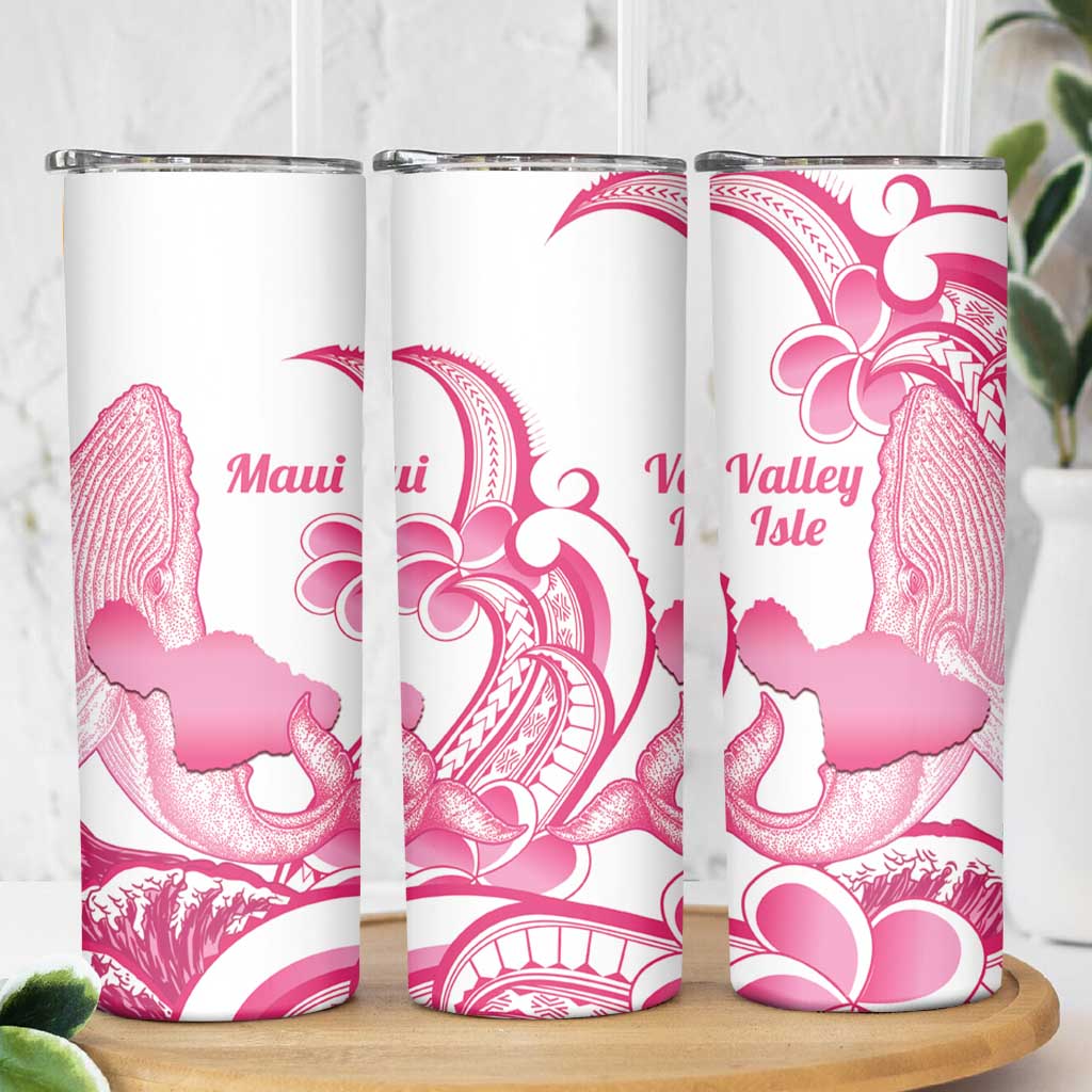 Aloha Hawaii Maui Skinny Tumbler Valley Isle Humpback Whale White