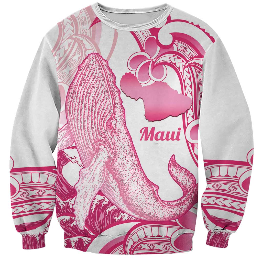Aloha Hawaii Maui Sweatshirt Valley Isle Humpback Whale White