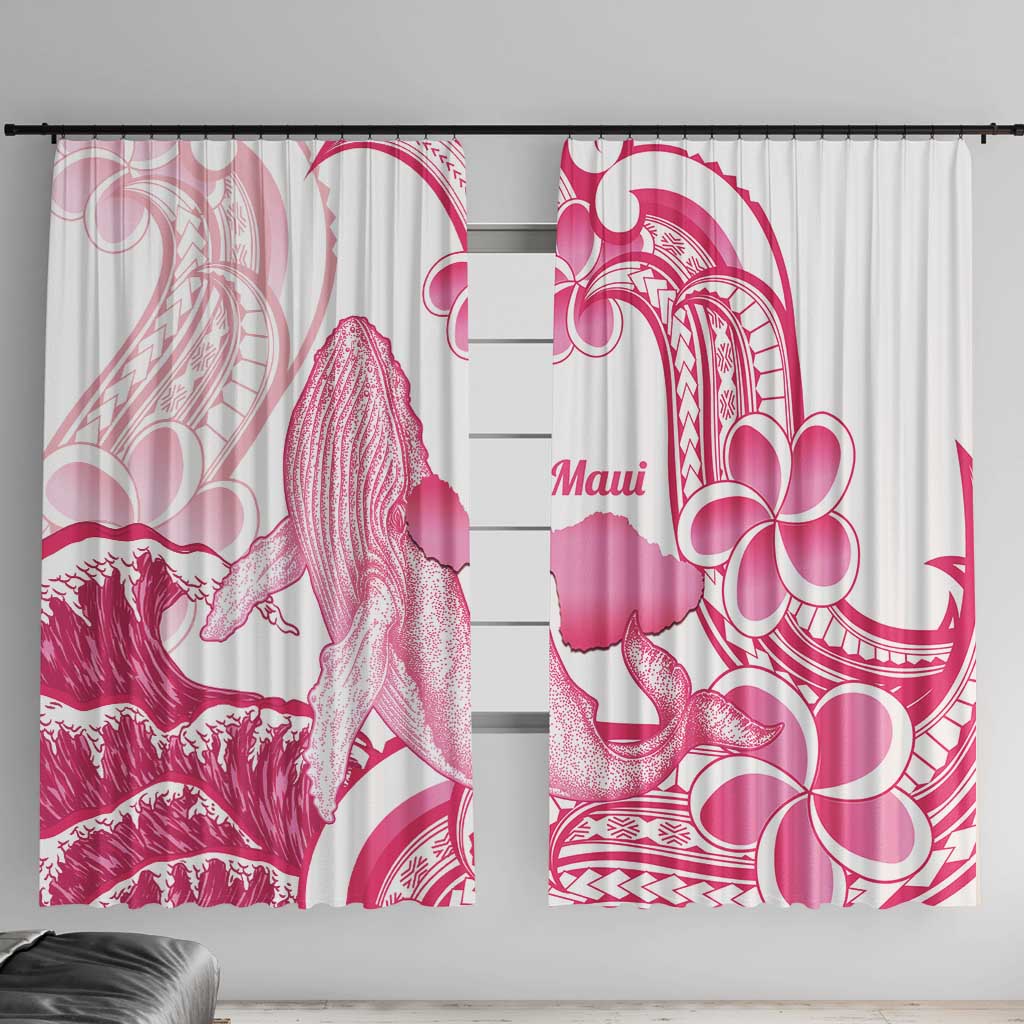 Aloha Hawaii Maui Window Curtain Valley Isle Humpback Whale White