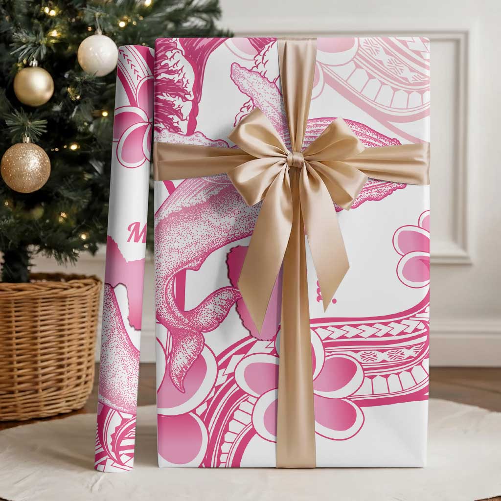 Aloha Hawaii Maui Wrapping Paper Valley Isle Humpback Whale White - Polynesian Pride