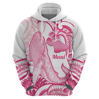 Aloha Hawaii Maui Zip Hoodie Valley Isle Humpback Whale White