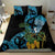 Turquoise New Zealand Kowhai And Piwakawaka Bedding Set Maori Ngaru Paua Shell