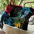 Turquoise New Zealand Kowhai And Piwakawaka Quilt Maori Ngaru Paua Shell