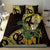 Yellow New Zealand Kowhai And Piwakawaka Bedding Set Maori Ngaru Paua Shell