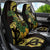 Yellow New Zealand Kowhai And Piwakawaka Car Seat Cover Maori Ngaru Paua Shell